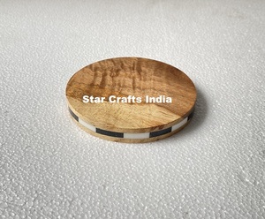 Eco Friendly Wooden Tea <b>Coasters</b> Rustic <b>Drinking</b> <b>Coasters</b> Tableware Drinkware Mats and Pads Table Decorative Drinkware <b>Coaster</b> - Product Image 4