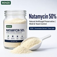 Poudre de Natamycine 50% de qualité industrielle, Antifongique Naturel, Conservateur Alimentaire E235, Inhibiteur de Mites et de Levures pour Fromages, Viandes et Boissons