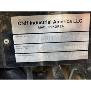 2018 para Case IH Farmall 55C Tractor sobre orugas Nuevo tractor de ruedas 2WD con potencia nominal HP de 10 a 120 - Product Image 4
