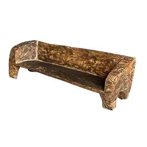 Naga Tribal Solid Wood <b>Bench</b> with Rustic Design Modern Garden/Park/Bedroom <b>Bench</b> for Outdoor Use Durable Wood <b>Plastic</b> Material - Product Image 1