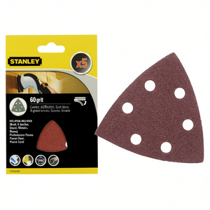 Disques de ponçage triangulaires Stanley Multi-Pack avec accouplement rapide pour travaux de précision - Product Image 2