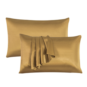 Vente flash - Taie d'oreiller en satin <span class=keywords><strong>doré</strong></span> soyeux, literie en satin de qualité supérieure, housses d'oreiller douces pour les cheveux <span class=keywords><strong>et</strong></span> la peau - Product Image 1