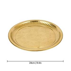 Brass Pooja Thal Brass Handicraft Item in Brass Polish Color Luxury Gifting Item Decorate Your Mandir with This <b>Beautiful</b> Tha - Product Image 4