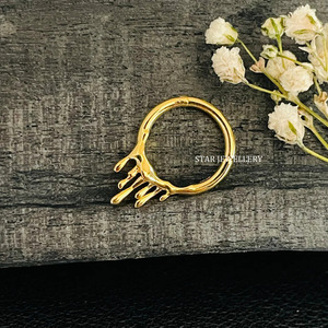 14K ทองลาวา septum เจาะเครื่องประดับปรับ - Product Image 4