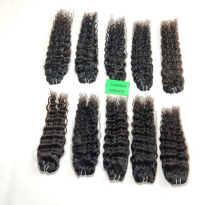 Pas cher couleur naturelle noir cheveux bouclés brut 100% non transformé cuticule aligné faisceaux vague profonde en gros temple indien cheveux humains - Product Image 5