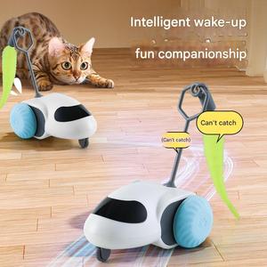 Voiture de sport intelligente chat auto-divertissement jouet animal de compagnie voiture électrique chat électrique jouer artefact mignon animal de compagnie - Product Image 3