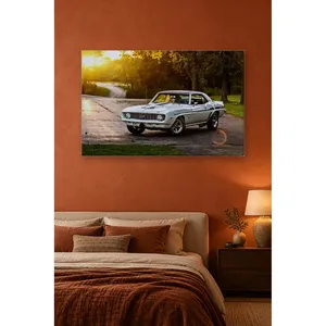 Fida White Classic Camaro en impression sur toile Golden Light - Product Image 5