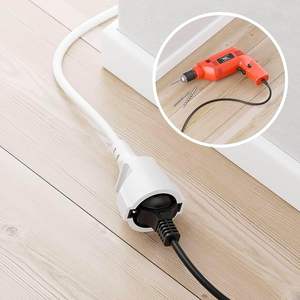 Cable alargador color blanco 3 metros 5m tipo H05VV-F 3x1,5mm² enchufe Schuko 16A 250V 3680W Other Don Feliz Made - Product Image 4