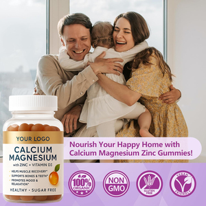 Vitamines gélifiées Ca <span class=keywords><strong>Mg</strong></span> Zn D3 <span class=keywords><strong>B12</strong></span> Folate Sureau Sans gluten Sans allergènes pour la santé des os et des dents de la famille Vente en gros OEM - Product Image 5