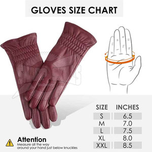 Gants en cuir de mode d'hiver sur mesure, logo de haute qualité, couleur unique, style unique, meilleur matériau, longueur au poignet, usage quotidien décontracté - Product Image 6