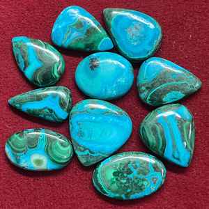 Lot de 10 pierres précieuses naturelles Azurite Malachite 263 Cts - Product Image 5