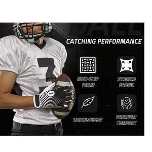 Gants de football américain professionnels KATBROS INDUSTRIES Secure Catch - Hyper Grip Soft Flex 100% haute qualité Pakistan - Product Image 5