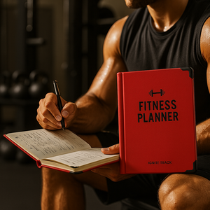 Labon đỏ tập thể dục kế hoạch lá đen dập góc Kim loại phòng tập thể dục Workout Nhật Ký cho sức mạnh đào tạo và theo dõi tiến độ - Product Image 3