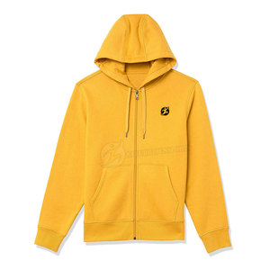 Sudadera con Capucha y Cremallera para Hombre, de Alta Calidad, Diseño Personalizado, Forro Polar, Invierno, Patrón Liso, Talla XL, MOQ Bajo, Teñido Liso, al Mejor Precio - Product Image 1