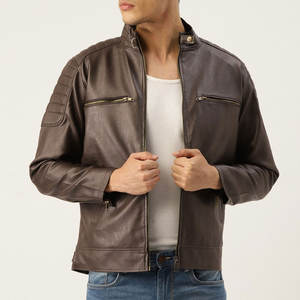 Veste en cuir pour homme de style biker de qualité personnalisée, tendance à la mode, fabricant pakistanais de vestes en cuir pour homme - Product Image 1