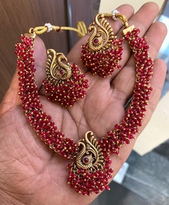 Elegante Juego de Gargantilla y Pulsera de Perlas Reales con Acabado Dorado para Mujer, Collar y Brazalete de Latón para Bodas, Fiestas, Regalo - Product Image 2