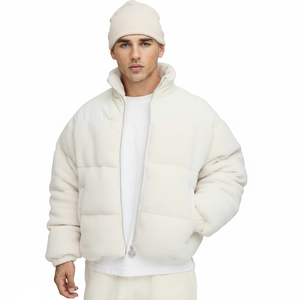 Vestes matelassées légères, chaudes, coupe-vent et respirantes pour hommes, col montant, logo sur le devant, manteau d'hiver et d'automne - Product Image 1