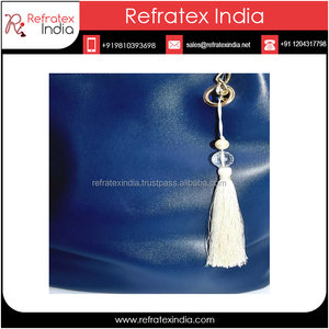 High quality handmade pompom <b>tassel</b> in cotton for handbag & Colorful pompom <b>tassel</b> key <b>TASSEL</b> from India - Product Image 5