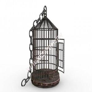 สีขาวสะอาดสีเสร็จโลหะปกคลุมสไตล์แฟนซีมาตรฐานนกกรงโคมไฟเชิงเทียน - Product Image 5