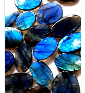 Labradorita Natural de Alta Calidad, 30-40 mm, Forma Ovalada, Cabujón Suelto, Certificado IGI, para Macramé, Joyería de Verano, Regalos de Boda - Product Image 2