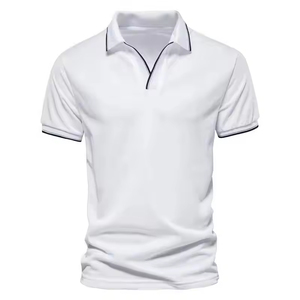 Último diseño de los hombres para la fábrica de polos al por mayor camisas de alta calidad de secado rápido Casual personalizado bordado Logo impreso camisas - Product Image 2