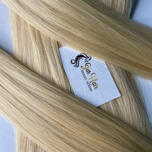 Sun Hair Company Venta al por mayor Extensiones de cabello humano vietnamita Alta calidad Sedoso Recto Rubio Remy Cabello Humano a granel - Product Image 4