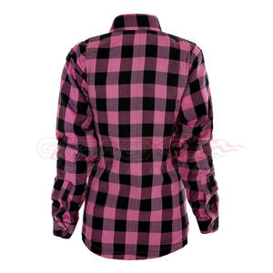 Ropa deportiva a prueba de viento para mujer, camisa a cuadros de franela con botones de manga larga y cuello vuelto | Camisas de franela de motorista para adultos - Product Image 5