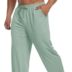 Pantalones de chándal informales para hombre ligeros 100% algodón al por mayor - Product Image 1