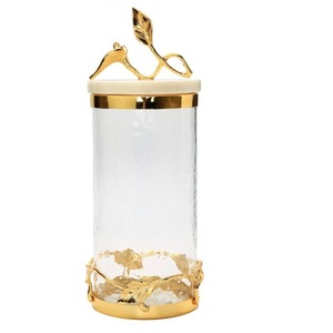 Eco Friendly Jam Storage Transparent Decorative <b>Glass</b> <b>Jar</b> With Marble Cover <b>Glass</b> Mason <b>Jar</b> for <b>Small</b> Rounded Shape Mason <b>Jar</b> - Product Image 3