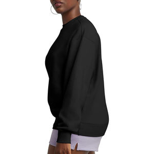 เสื้อกันหนาวแขนยาวสำหรับผู้หญิง, เสื้อกันหนาวผ้าฝ้ายคอฟลีซลำลองคอลูกเรือแฟชั่นใหม่ฤดูใบไม้ร่วง - Product Image 3