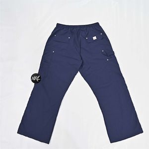 Custom 100% polyester cotton loose <b>baggy</b> style flared cargo pant Adjustable Drawstring Waist lightweight Sweatpants for <b>men's</b> - Product Image 4