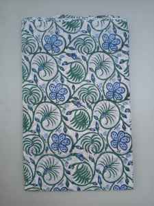 Hermoso estampado Floral azul, 5 yardas, tela de algodón estampada, sudadera para niño, cortinas, cera Natural, Material para hacer vestidos estampados - Product Image 2