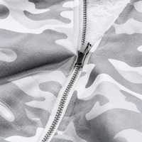 Sweat-shirt à capuche réversible personnalisé pour homme, imprimé camouflage, en molleton de coton, style streetwear vintage, unisexe