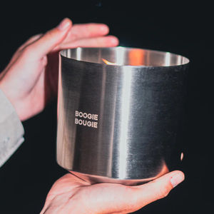 Vente en gros de pots à bougies et porte-bougies en acier inoxydable pour la décoration intérieure logo personnalisé vide cire de soja avec mat autres bougeoirs uniques - Product Image 5