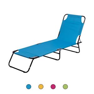 Sedia Pieghevole Portofino Est con Telaio in Alluminio, Sdraio da Spiaggia in Oxford per Attività all'Aperto, Campeggio, Pesca, Parchi e Soggiorno - Product Image 1