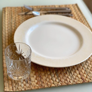 Manteles individuales rectangulares de jacinto de agua tejidos a mano productos ecológicos hechos en Vietnam Decoración de mesa mantel tejido al por mayor - Product Image 2