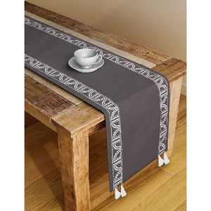 Rose Printed wedding party luxury beautiful 100% Organic Cotton GOTS Certificate modern <b>dining</b> <b>table</b> <b>runner</b> with mat for Hotels - Product Image 4