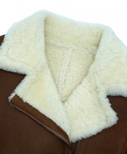 Shearling-Chaqueta de piel sintética para mujer, chaqueta de piel de oveja marrón, nuevo estilo, 2022 - Product Image 2
