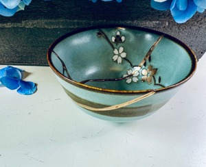 Ceramic <b>Blue</b> Designer Decorative <b>Bowl</b> Artistic Accent Perfect For Wedding Gift Festive Decoration Kitchen Storage Or Stylish Use - Product Image 4