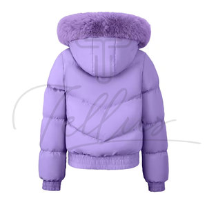 Vestes matelassées en toile à capuche unisexe, imperméables, logo personnalisé sur le devant, coupe ajustée, formelle, matelassée, pour l'extérieur, vêtements d'extérieur d'hiver - Product Image 1