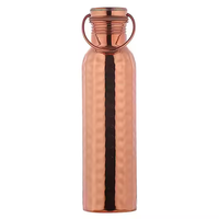 Bouteille d'eau en cuivre de qualité supérieure, écologique, 1000 ml, design martelé, bienfaits ayurvédiques, 100% pure, pour une boisson saine