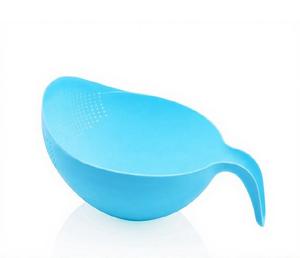 Durable Plastic Kitchen Rinse Basket with Handle Thickened Food Grade <b>Colander</b> for Washing Fruits Vegetables and Draining Rice - Product Image 6