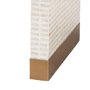 Mesa auxiliar moderna con Incrustaciones de nácar con base de latón, mesa decorativa de mosaico de lujo hecha a mano para sala de estar o dormitorio - Product Image 5