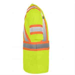 เสื้อยืดสะท้อนแสงสำหรับผู้ชายเสื้อเซฟตี้สะท้อนแสงมองเห็นได้ชัดเจนเสื้อยืดแขนครึ่ง2025ออกแบบได้ตามที่ต้องการโลโก้ตามต้องการ - Product Image 3