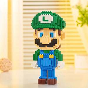 For Super Mario Luigi Nano <b>Block</b> Set ABS <b>Plastic</b> Construction Toy for Younger Players - Product Image 4