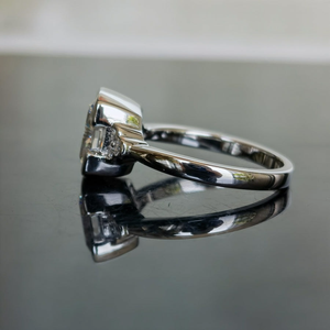 Cushion Cut 2 CTW Original Lab Grown Cluster Compromiso Anillo DE BODA 925 Ajuste de bisel de plata con joyería nupcial de calidad VS1 - Product Image 4