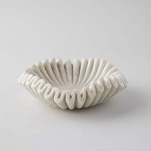 Cuenco de Mármol Blanco Puro, Frutero, Tallado a Mano - Product Image 6