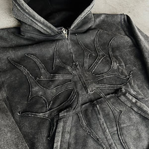 Sudaderas con Estampado de Diamantes de Imitación DTF DTG Hechas a Medida, Sudaderas Unisex de Moda Urbana Extra Grandes, Venta al por Mayor - Product Image 3