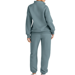 ชุดกีฬาผ้าฝ้ายขนแกะระบายอากาศสำหรับผู้หญิงชุดวอร์มสำหรับฤดูหนาวแบบคลาสสิกและ2025ออกแบบโลโก้ได้ตามต้องการ - Product Image 2