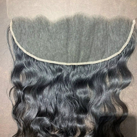 Extensions de cheveux indiens 100 % naturels non traités, cuticules alignées, 13/6 HD Frontal, longueur 20-28 pouces, double trame, ondulées